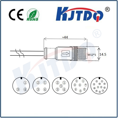M12連接器 A型-澆鑄電纜屏蔽系列 直頭